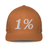 1% - Closed-back trucker cap